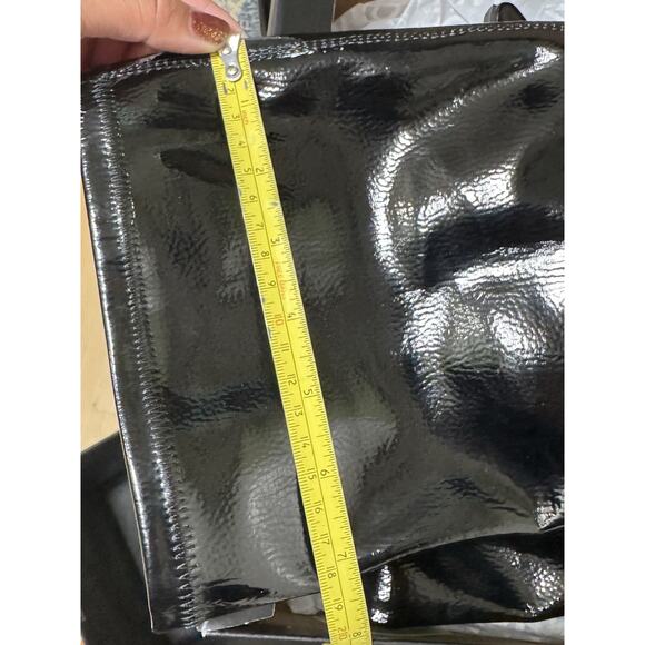 INC Keenah Patent Square Toe Black Thigh-High Boots Women's Size 7M New In Box - Picture 7 of 7
